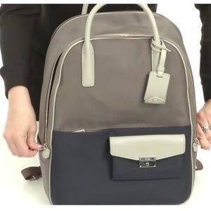 TUMI Larkin Portola Convertible Backpack in ballistic nylon and leather trim